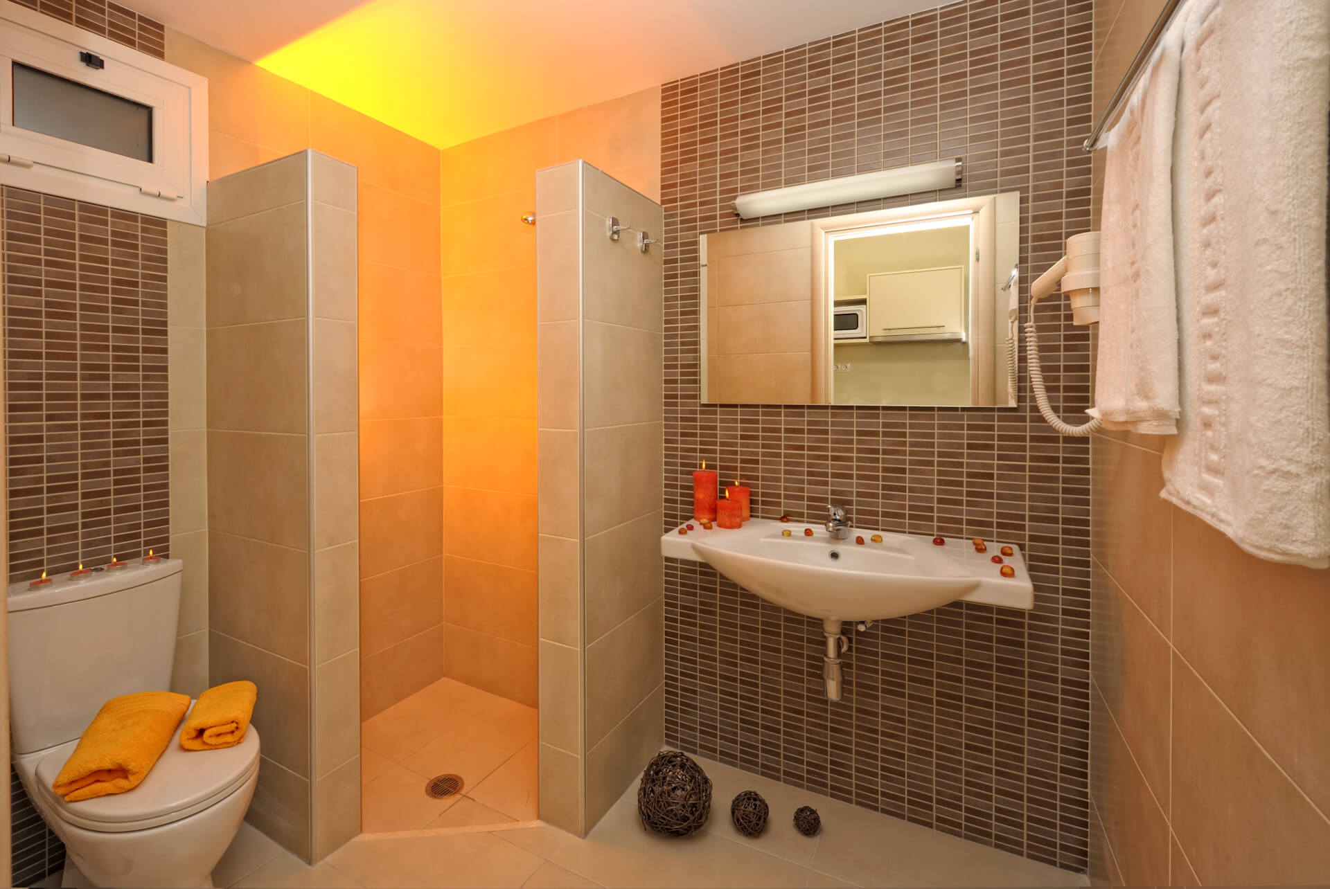 Bathroom, kristalli Hotel Apartments, Malia
